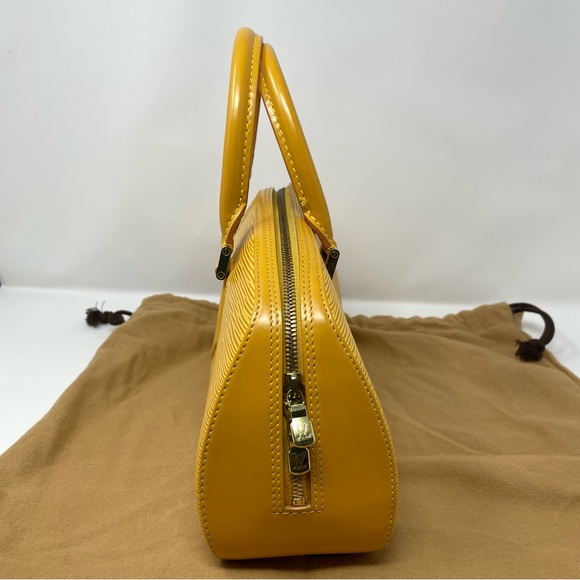 LOUIS Vuitton LV Hand Bag Jasmin Yellow Purse with Wallet - Picture 6 of 16